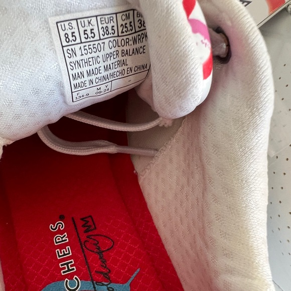 Skechers White w Red Heart Sneakers: JGoldcrown X Sketchers Collab - Picture 3 of 8